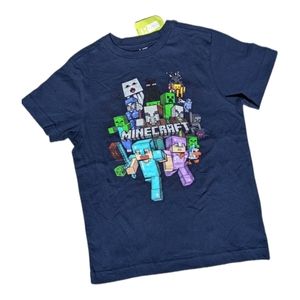 Crazy 8 Boys S 5-6 Blue Minecraft Graphic Tshirt